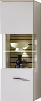 Hängevitrine >Ina< in Cashmere / Riva Eiche Dekor - 40x124x36cm (BxHxT)