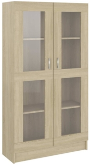DOTMALL Vitrine Vitrinenschrank Sonoma-Eiche 82,5 x 30,5 x 150 cm Holzwerkstoff