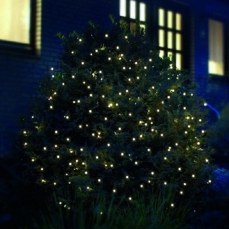 FHS LED-Batterie-Netz außen 160er, 2,0 x 2,0 m mit Timer für 3 x AA