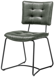 Stuhl Julien , Kunstleder, Mikrofaser, Stoff , Grün , 49 x 88 x 61 cm