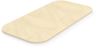 Multiplexplatte Holzplatte Tischplatte mit Eckenradius 100mm Birke - Größe 40 x 60 cm - Höhe 2,1 cm - Farbe Natur