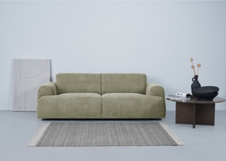 andas 2,5-Sitzer Linkka, Breite 217 cm, in einem weichen Chenille-Stoff, mit Wellenunterfederung