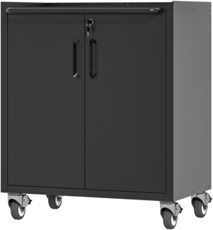 Heavy-Duty Metal Garage Storage Cabinet with Wheels – Standregal aus Stahl, 75 × 42 × 88 cm, mit Rollen & Schloss – universal für Garage, Büro, Keller, Werkstatt (Montage erforderlich)