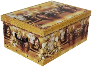 Kreher Aufbewahrungsbox Aufbewahrungsbox, Dekokarton - Motiv: Weihnachtskerzen