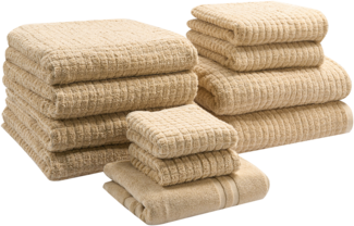 Handtücher 11er Set ATAI Baumwolle Sandbeige