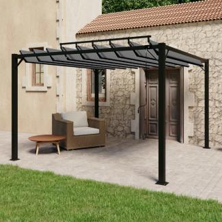 vidaXL Pergola mit Lamellendach 3x3 m Anthrazit Stoff und Aluminium 313926