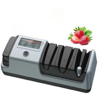 POPOLIC Messerschärfer elektrischer Messerschärfer, 3 Rotationsgeschwindigkeiten 5in1, Intelligente Zeitmessung&Selbstreinigung Erinnerung