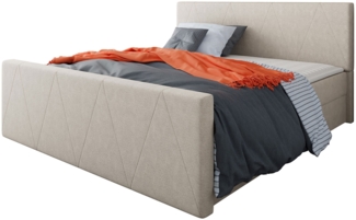 Mirjan24 Boxspringbett Ziton 3, Sand, 160x200 cm