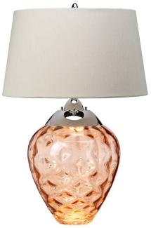 Elstead Samara Tischlampe klein Lachsfarben Schirm taupe 72cm