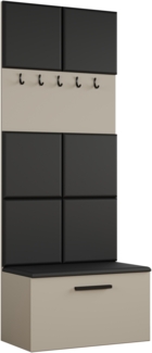 AX LIVING Garderoben Haken Rosanno I - 80,6 cm Breite, Kaschmir JS100