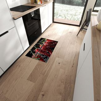 Primedeco Teppich Küchenteppich Paprika im Wasser PVC rutschfest abwaschbar Läufer, Rechteckig, Höhe: 3 mm, Pflegeleicht & Wasserabweisend