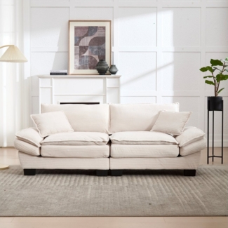 TavilaEcon Loungesofa Modernes Doppelsofa aus luxuriösem Samt mit elegantem Aussehen, 1 Teile, ideal für Wohnzimmer, Schlafzimmer oder Büro
