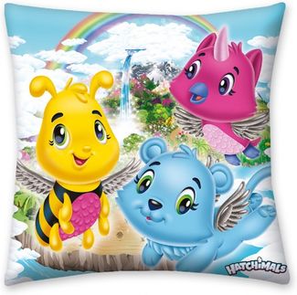Hatchimals Dekokissen Kuschelkissen (1 Stk.) 40x40 cm aus Polyester