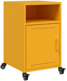 vidaXL Nachttisch Senfgelb 36x39x59 cm Stahl 846722
