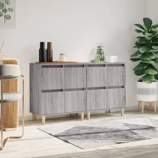 vidaXL Sideboards 2 Stk. Grau Sonoma 60x35x70 cm Holzwerkstoff 3185757