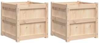 vidaXL Pflanzkübel 2 Stk. Massivholz Kiefer 837415
