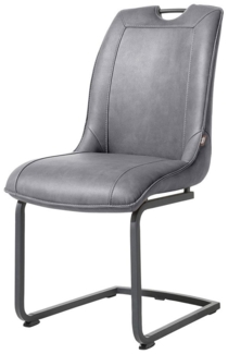 Esszimmerstuhl Michiel, Metall, Polyester, Anthrazit, 49 x 94 x 63 cm