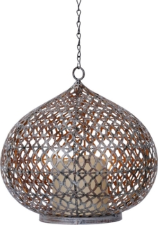 Luxform Außen-Tischleuchte Wiederaufladbare USB-Gartenlampe - Edessa, LED fest integriert, Ausgestattet mit Kunststoffkerze mit flackernder LED