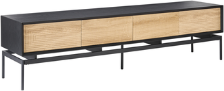 TV-Möbel LANCELIN Schwarz Hellbraun