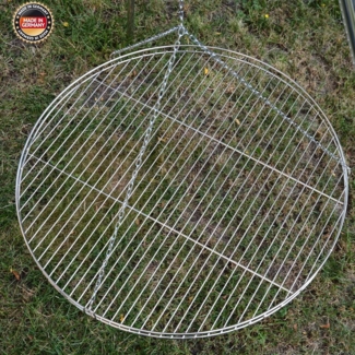 Huber Grillrost mit Kette, silber, Ø 60 cm