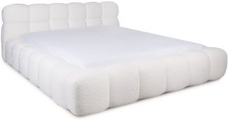 wonello Polsterbett Nuba (das Original), Bett mit Bettkasten und Lattenrost – eleganter Boucle-Stoff