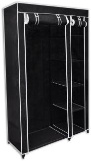 vidaXL Faltbarer Stoffschrank Schwarz 110 x 45 x 175 cm 60719