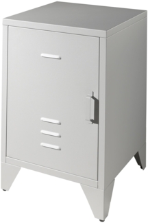 Nachtkommode Kay 40x40x60 Nachtkonsole Industrial Design Metall Grau