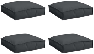 vidaXL Palettkissen für geeigneten Sitz 4 pcs Schwarz 40 x 40 x 8 cm 42001592