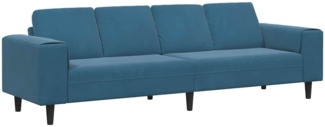 vidaXL Sofa Set Blau Samt 3335090