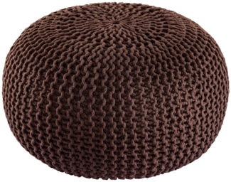 Amagohome Sitzhocker PREMIUM XXL Sitzhocker Pouf ø 55cm Strickpouf Indoor u. Outdoor - pf