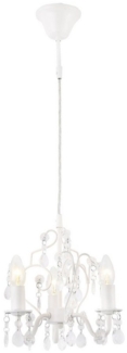 Kronleuchter Luzern 140 cm dreiflammig E14 Weiß Metall Kunststoff lux. pro