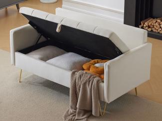 SeedWave Sofa 2-Sitzer Sofa mit Stauraum, Gepolstertes Samt-Loveseat mit Kissen, Modernes kleines Samtsofa für Wohnzimmer