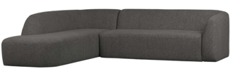 Ecksofa Sloping, Links, Dunkelgrau