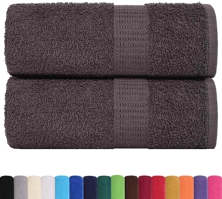 vidaXL Gästetücher 2 Stk. Anthrazit 30x50 cm 360 g/m² 100% Baumwolle 136677
