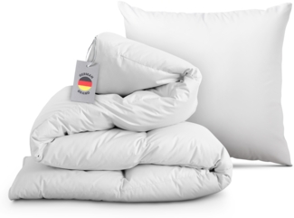 Sommer Bettenset 2-teilig. Bettdecke ( 700gr. ) - 135x200cm und Kopfkissen ( 600gr. ) - 80x80cm