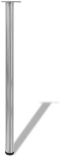 4 höhenverstellbare Tischbeine Nickel gebürstet 1100 mm 242147