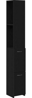 vidaXL Badezimmerschrank Schwarze Eiche 25 x 25 x 170 cm Holzwerkstoff 862669