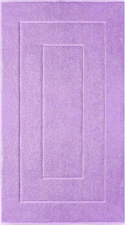 Lashuma Badematte London, Höhe 5 mm, schnell trocknend, Frottee, rechteckig, Flauschige Badezimmermatte lila 50x90 cm