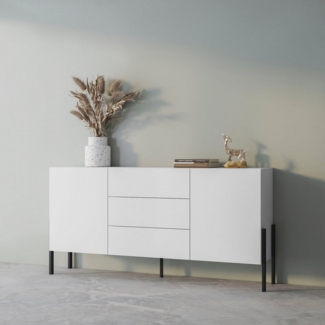 INOSIGN Sideboard Jukon, Breite 150 bzw. 180 cm, moderne grifflose Kommode, Schubladenschrank 2 Türen/3 Schubkästen, push-to-open-Funktion