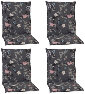 NYVI Sitzauflage Niedriglehner Auflagen 4er Set Barcelona Gartenstuhlauflagen 100x50 cm, (4 St), Niederlehner Stuhlauflage Sitzauflage mit Halteband Blumen Floral
