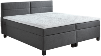 CRESCO Boxspringbett H3, BX2430, Bezug: 50512-700 anthrazit, Basisbox mit Bonell-Federung