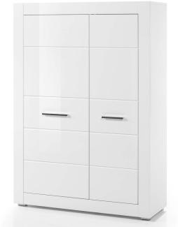 Highboard BALVE-61 modern in weiß Hochglanz BxHxT: 100x142x35cm