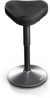 CLOUVOU Nexus, ergonomischer Sitzhocker, stufenlos höhenverstellbar, Anti-Rutsch-Standfuß, Schwarz