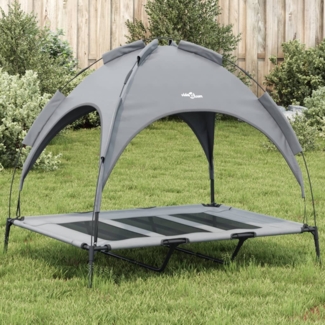 vidaXL Hundeliege mit Dach Anthrazit Oxford-Gewebe und Stahl 172595