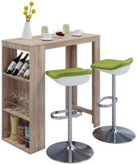 VCM Bartisch Holz Bartisch Tresen Stehtisch Bistrotisch Oktola