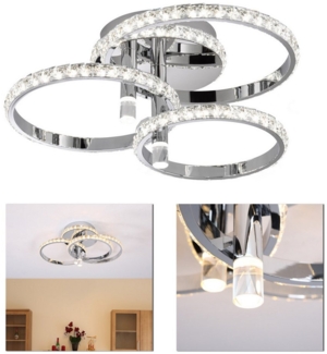 Home4Living LED Deckenleuchte Wohnzimmerlampe Deckenlampe 31W modern Lichtringe 230V, inkl. Leuchtmittel, dimmbar