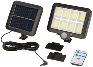 EASYmaxx Solar-Strahler 3,7V schwarz mit Bewegungsmelder