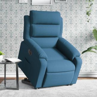 vidaXL Relaxsessel mit Aufstehhilfe Elektrisch Blau Samt 3205124