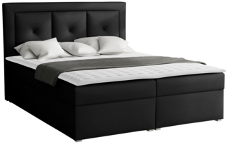 Boxspringbett Moden Plus Box, Schwarz, 140x200 cm