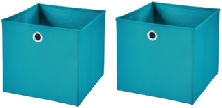 StickandShine Faltbox 2 Stück Faltboxen 28 x 28 x 28 cm faltbar ohne Deckel Stoffbox